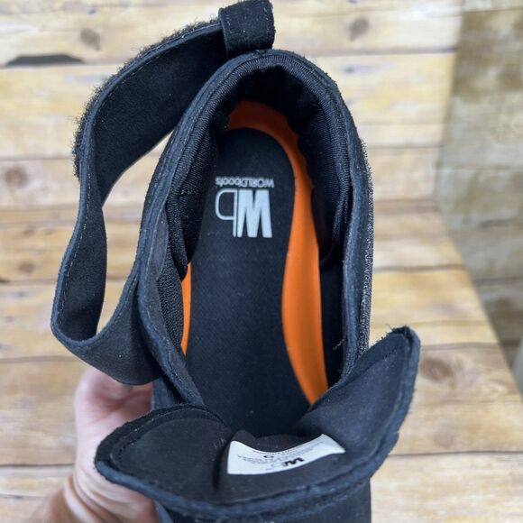 WB Moccasin Boots Size Mens 6 Womens 7  True Black Lees Style 100% Leather Suede - Picture 13 of 16